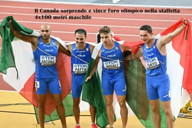 Il Canada sorprende e vince l'oro olimpico nella staffetta 4x100 metri maschile