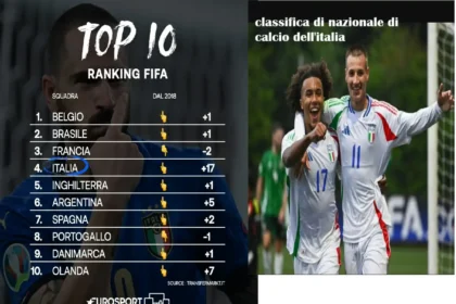 classifica di nazionale di calcio dell'italia